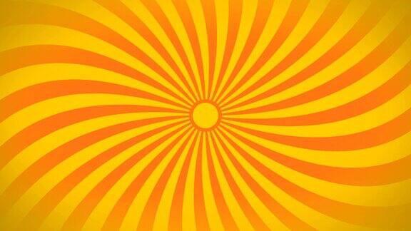 无缝旋流径向涡背景黄色和橙色条纹是旋流