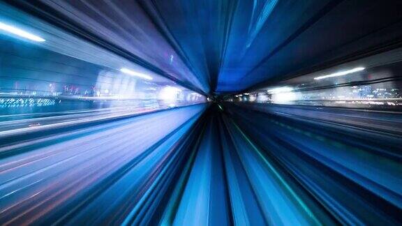 高速通过公路隧道动画