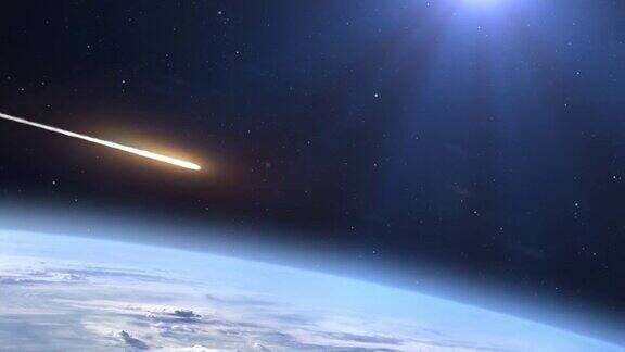 流星小行星进入地球大气层