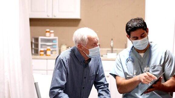 COVID-19:拉丁裔医生和老年患者口罩