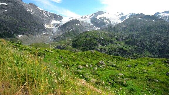瑞士阿尔卑斯山冰川瑞士山风景欧洲