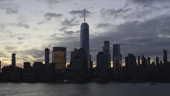 纽约下曼哈顿日出时的4K视频