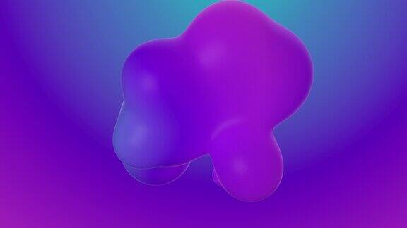 可爱的粉彩彩色3d背景现代循环动画变形球体