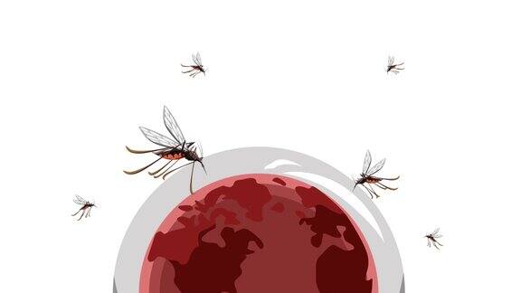 世界疟疾日矢量动画