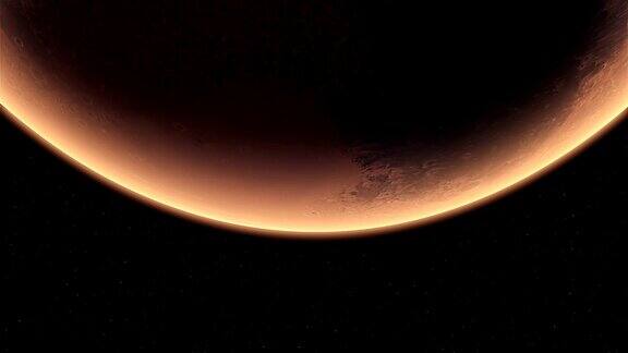 低角度的火星