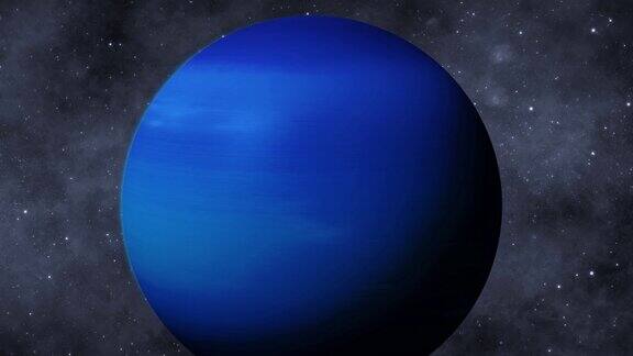 星系旋转三维海王星行星视图