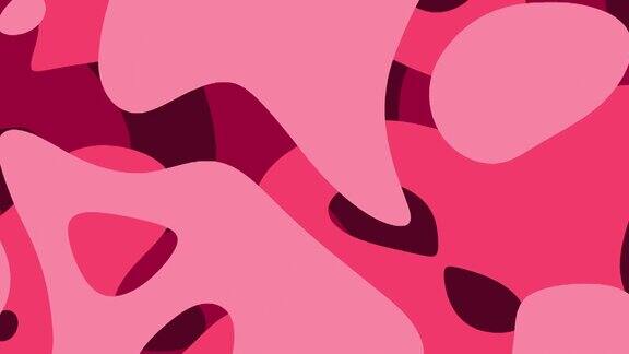 单色粉色潮流抽象波浪背景迷幻的动画背景4k决议动画现代最小动画设计旗帜动态的形状
