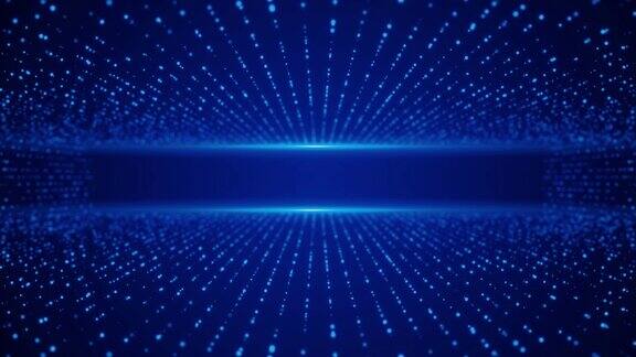 抽象网络空间隧道闪闪发光的粒子4K动画新动作