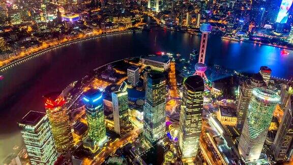 上海东方明珠大厦城市CBD延时摄影