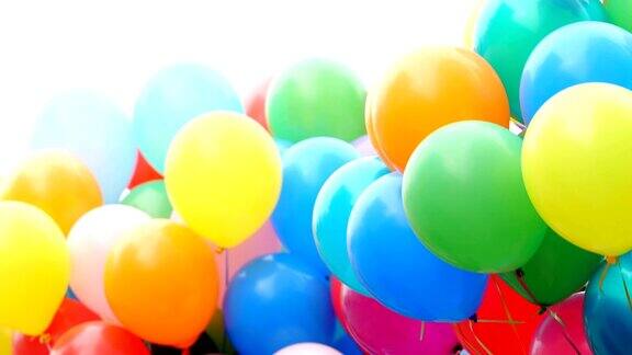 喜庆的彩色氦气球