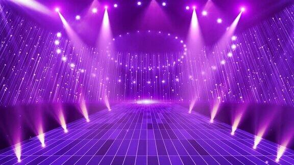 闪烁着霓虹灯的颁奖典礼舞台背景