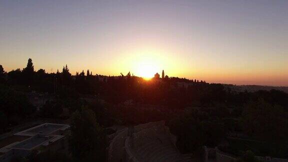 以色列耶路撒冷老城:日出