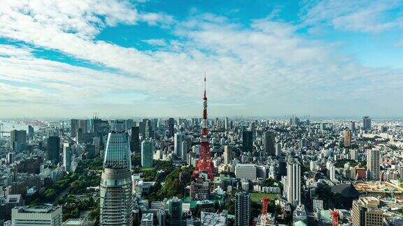 时间流逝-东京的高架视图