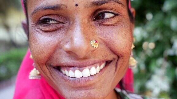 一个美丽的印度女人的肖像