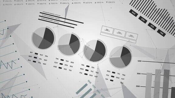 统计数据金融市场数据分析和报告数字和图表可循环的动画打开视频