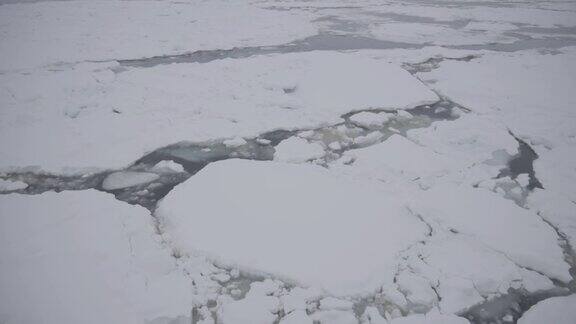 从日本北海道网尻海上的破冰船上看