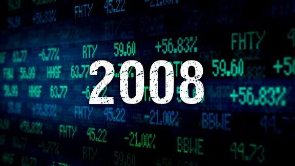 华尔街金融不祥的排版-2008年