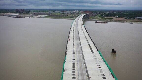 孟加拉国达卡帕德玛大桥鸟瞰图