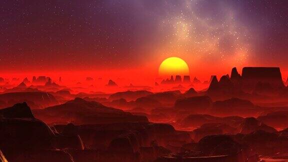 外星球上的红雾