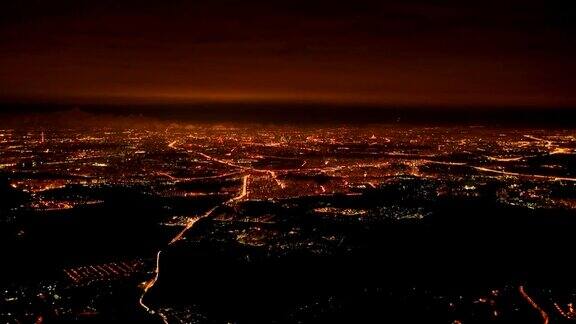 莫斯科俄罗斯城市夜景航拍