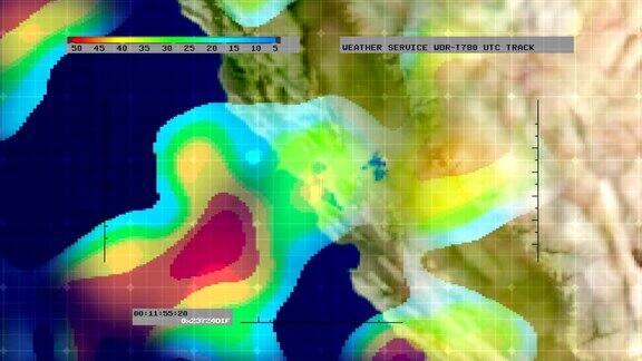 天气雷达数字卫星地图(加州北部)