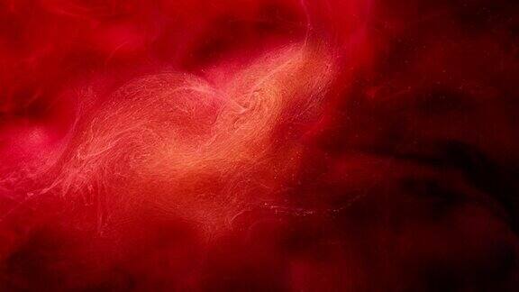 烟雾泄漏火焰红色油漆溢出抽象的雾