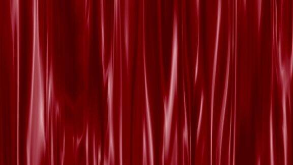 红色波浪窗帘背景和天鹅绒图案
