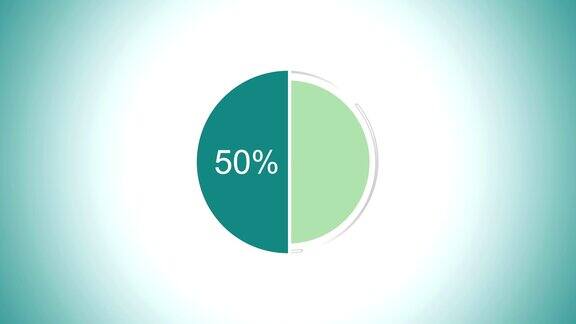 饼图表示50%信息图表示圆图