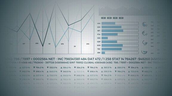 统计数据金融市场数据分析和报告数字和图表幻灯片3d效果