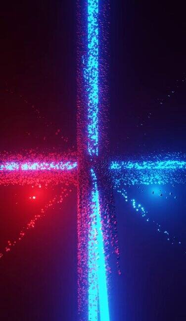 抽象科幻漩涡动画背景与发光的霓虹灯线
