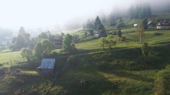 山村风景鸟瞰图