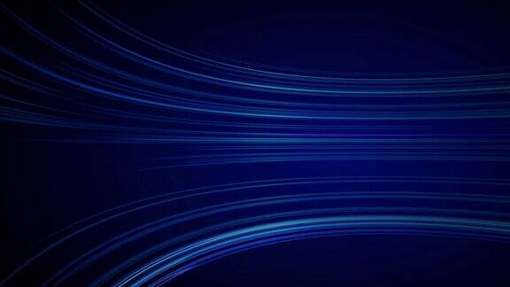 蓝色彩色抽象背景与动画移动的线光纤网络