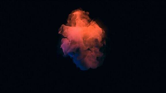 彩色的烟雾笼罩着一个球体