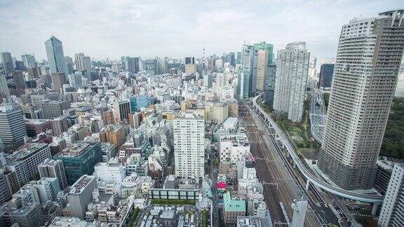 东京城市景观的时间流逝