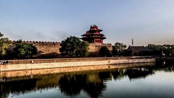 中国北京故宫博物院角楼的不同视角