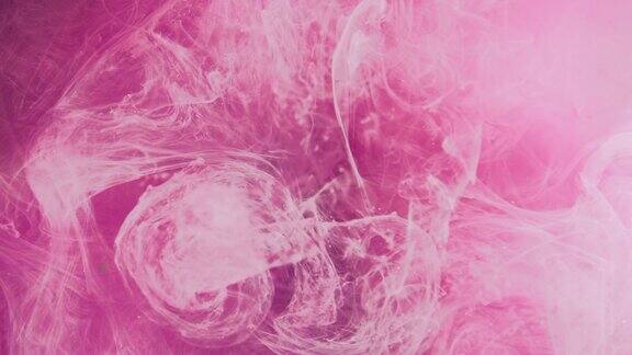 彩色蒸汽烟雾漩涡粉红色烟雾云纹理