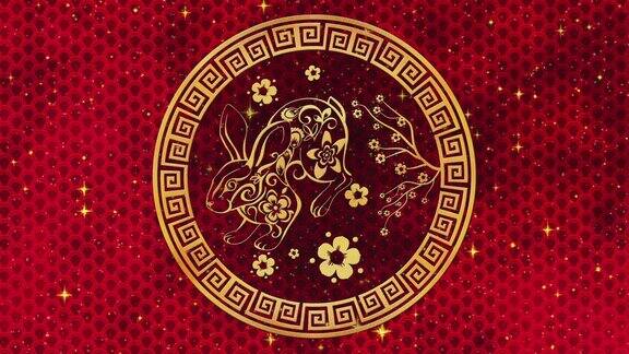 中国春节红色背景的新年庆祝活动