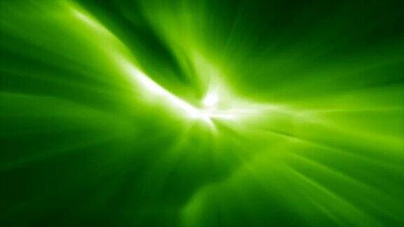 光线绿色明亮的闪光