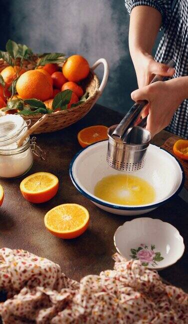 做橙子果冻挞蛋糕