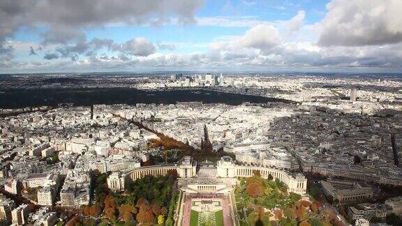 高清:从埃菲尔铁塔俯瞰巴黎全景