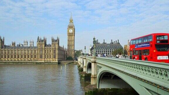 伦敦威斯敏斯特桥和大本钟Cinemagraph