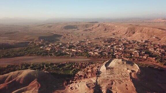 KasbahAitBenHaddou摩洛哥鸟瞰图