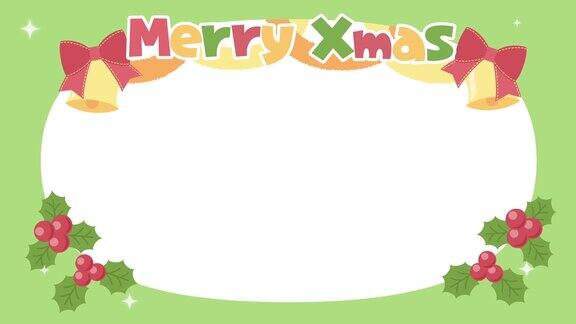 圣诞快乐标志框动画