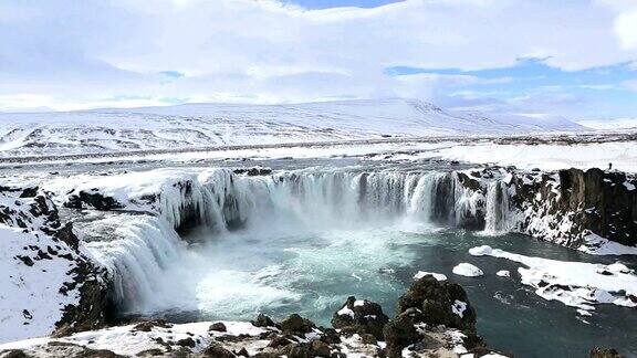 冰岛的瀑布Godafoss