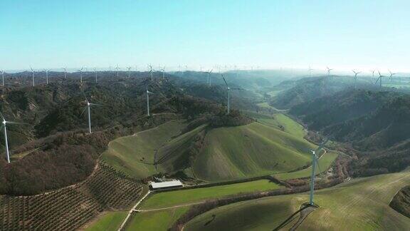 意大利南部风力涡轮机农场