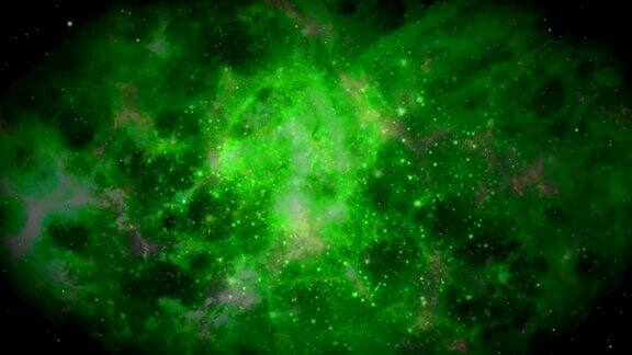 太空旅行进入绿色星系
