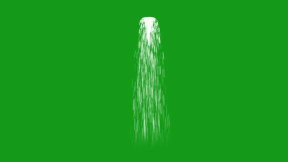 瀑布运动图形与绿色屏幕背景