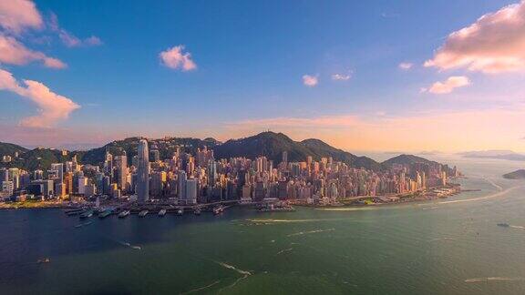 香港海景航拍延时摄影