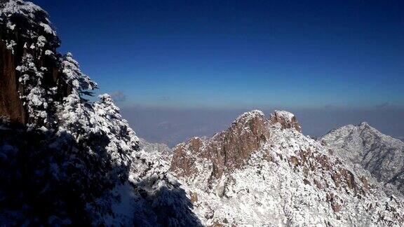 黄山雪景航拍