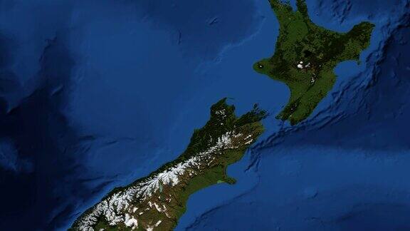 从太空看新西兰